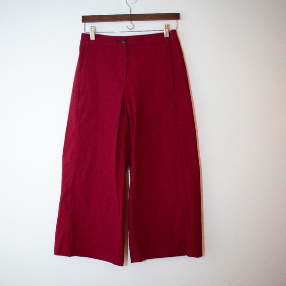 Ann Taylor Wide Leg Palazzo Pants Deep Rust Red Size 0 - Picture 1 of 4